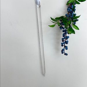 4/20$ Silver minimalist double chain necklace